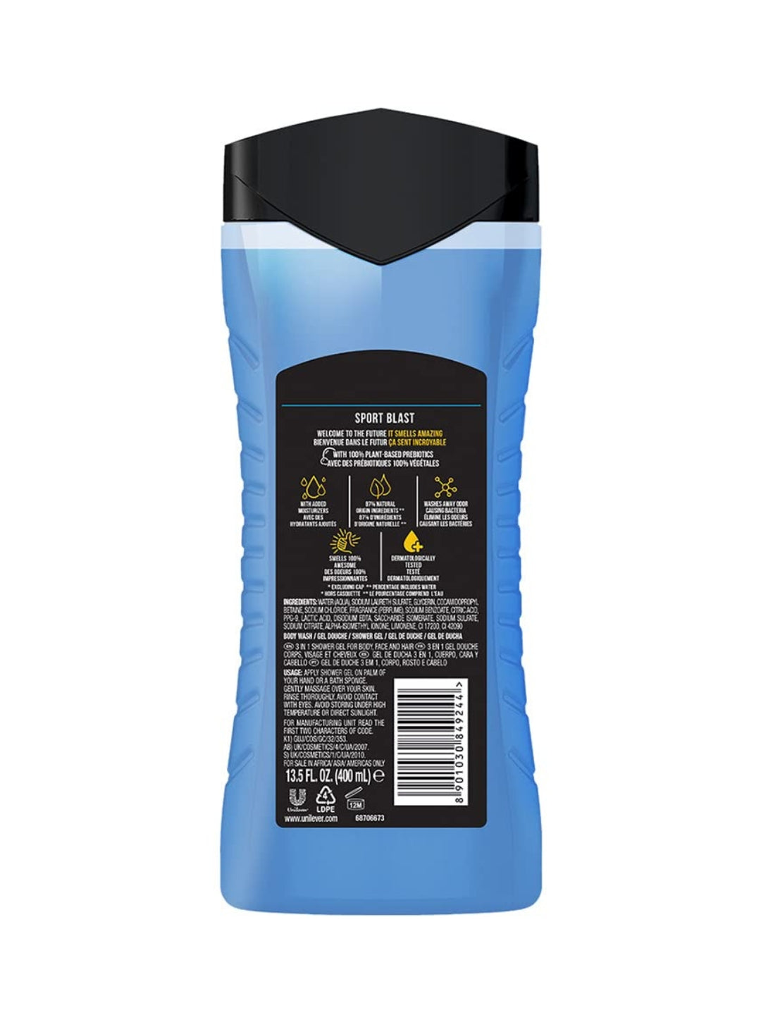 Axe 3 In 1 Body, Face & Hair Wash For Men  400ml