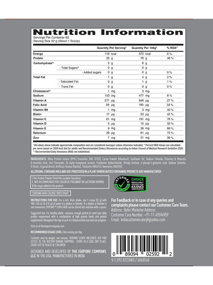 Isopure Low Carb Whey Protein Isolate Powder 2 kg