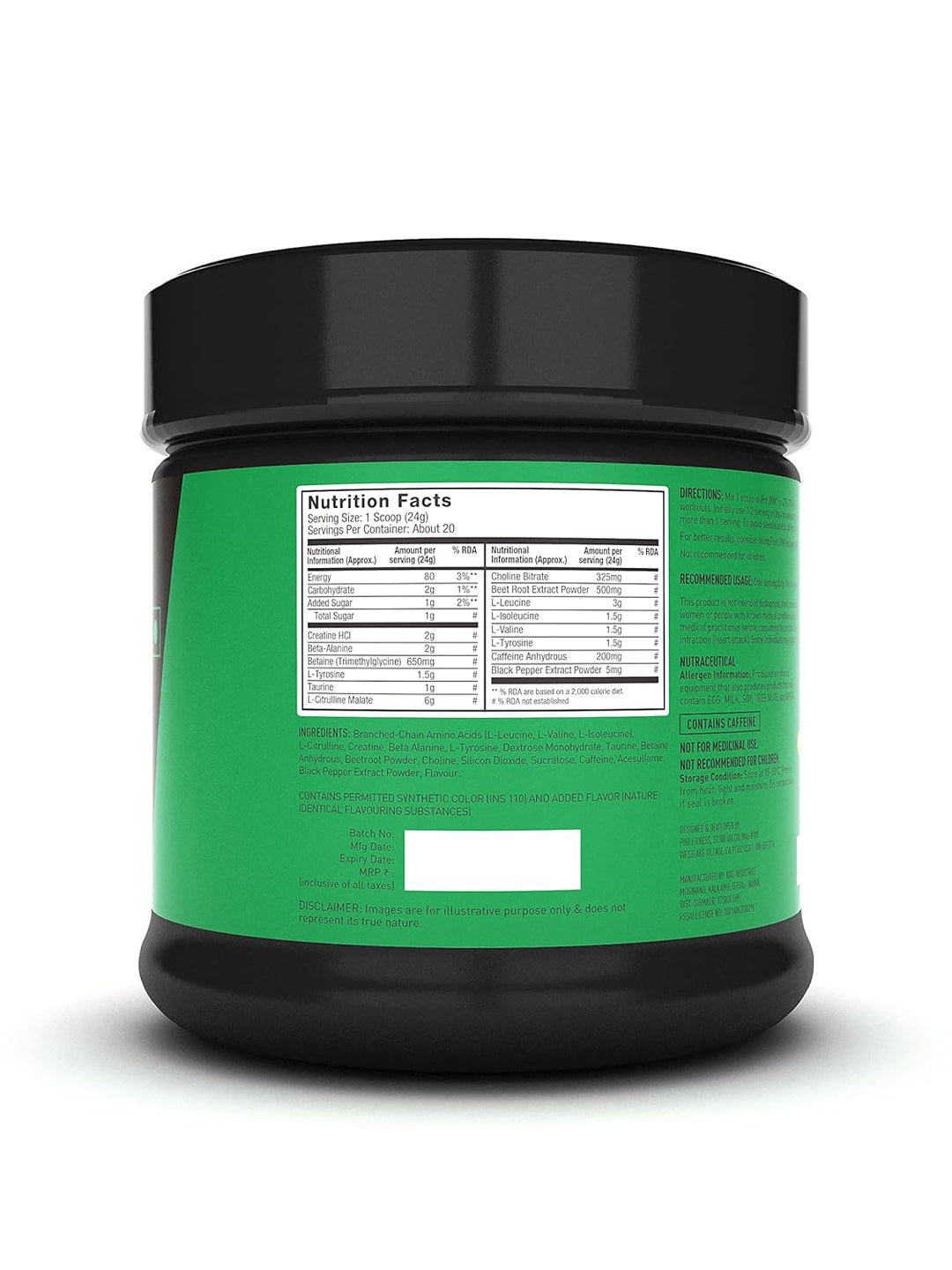 JYM Pre JYM Pre Workout Tangerine Powder 500g