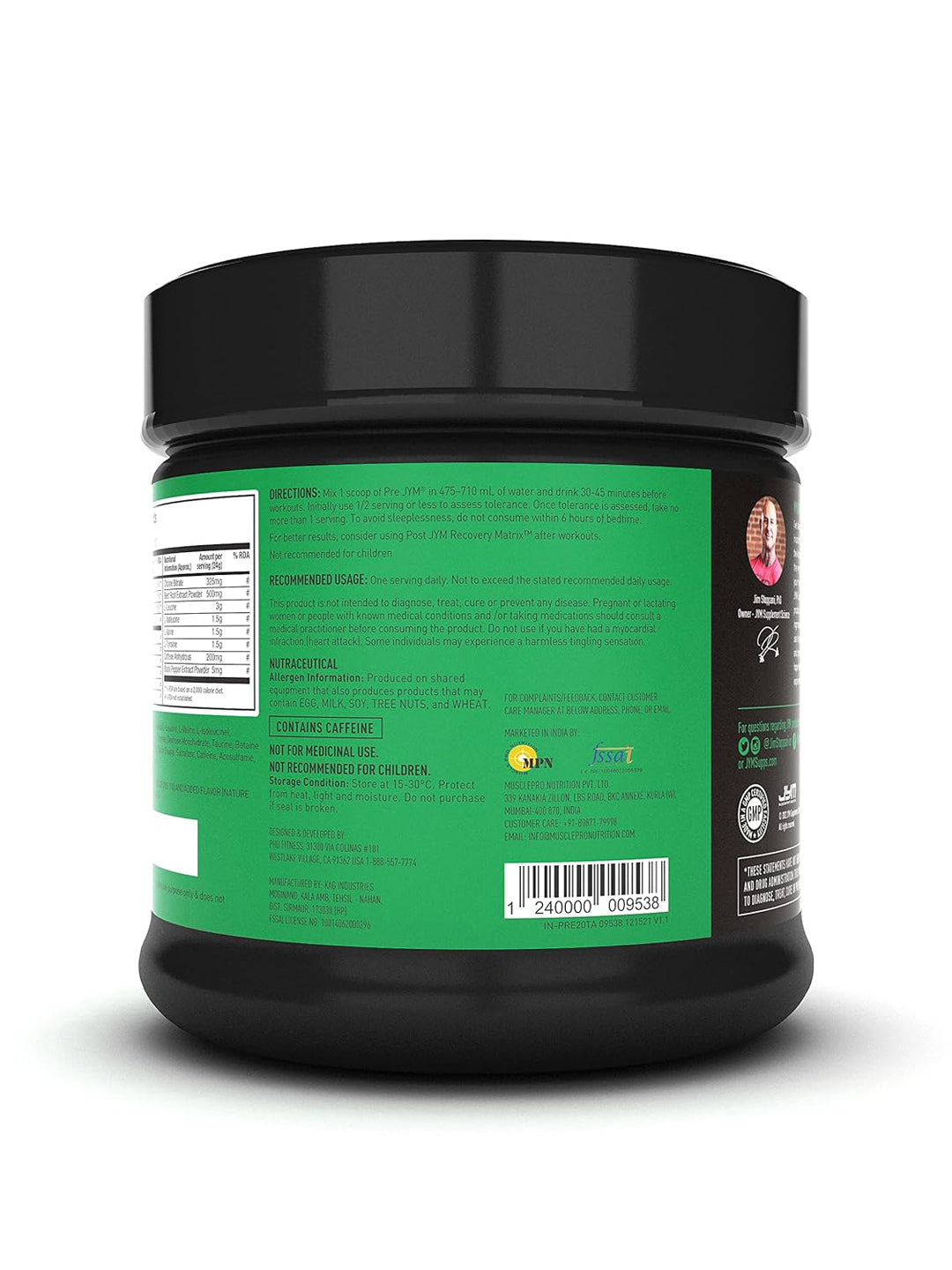 JYM Pre JYM Pre Workout Tangerine Powder 500g