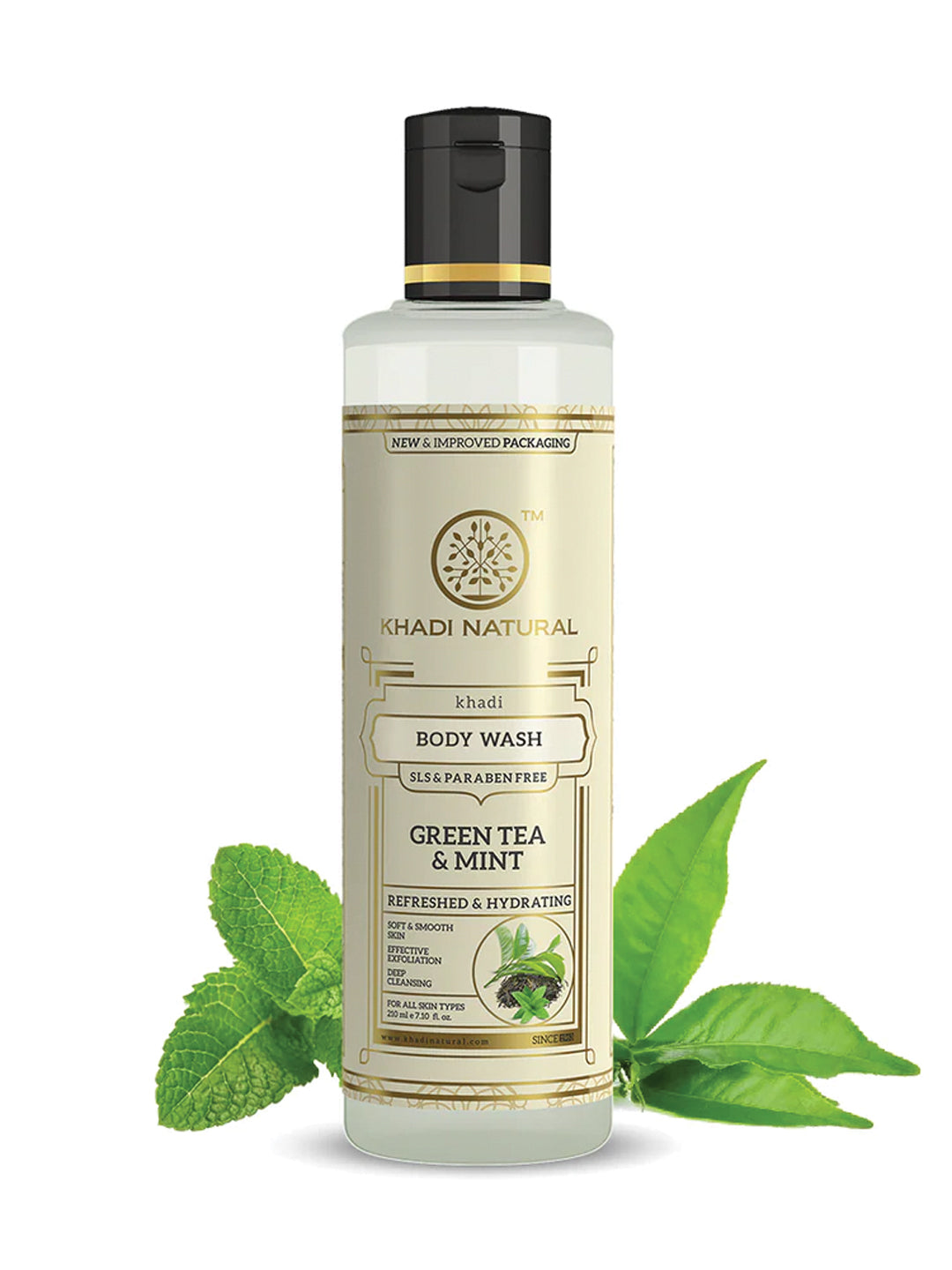 Khadi Natural Green Tea & Mint Body Wash 210ml