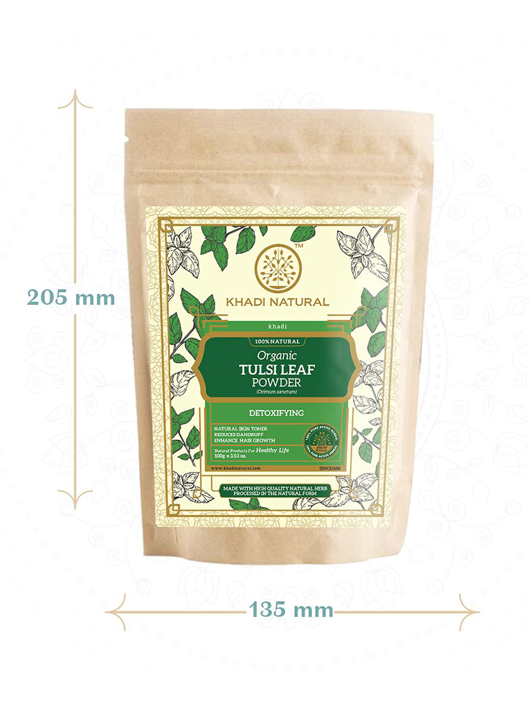 Khadi Natural Organic Tulsi Leaf Powder (100g)