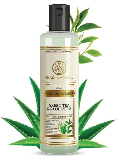 Khadi Natural Green Tea & Aloe Vera Hair Conditioner 210ml