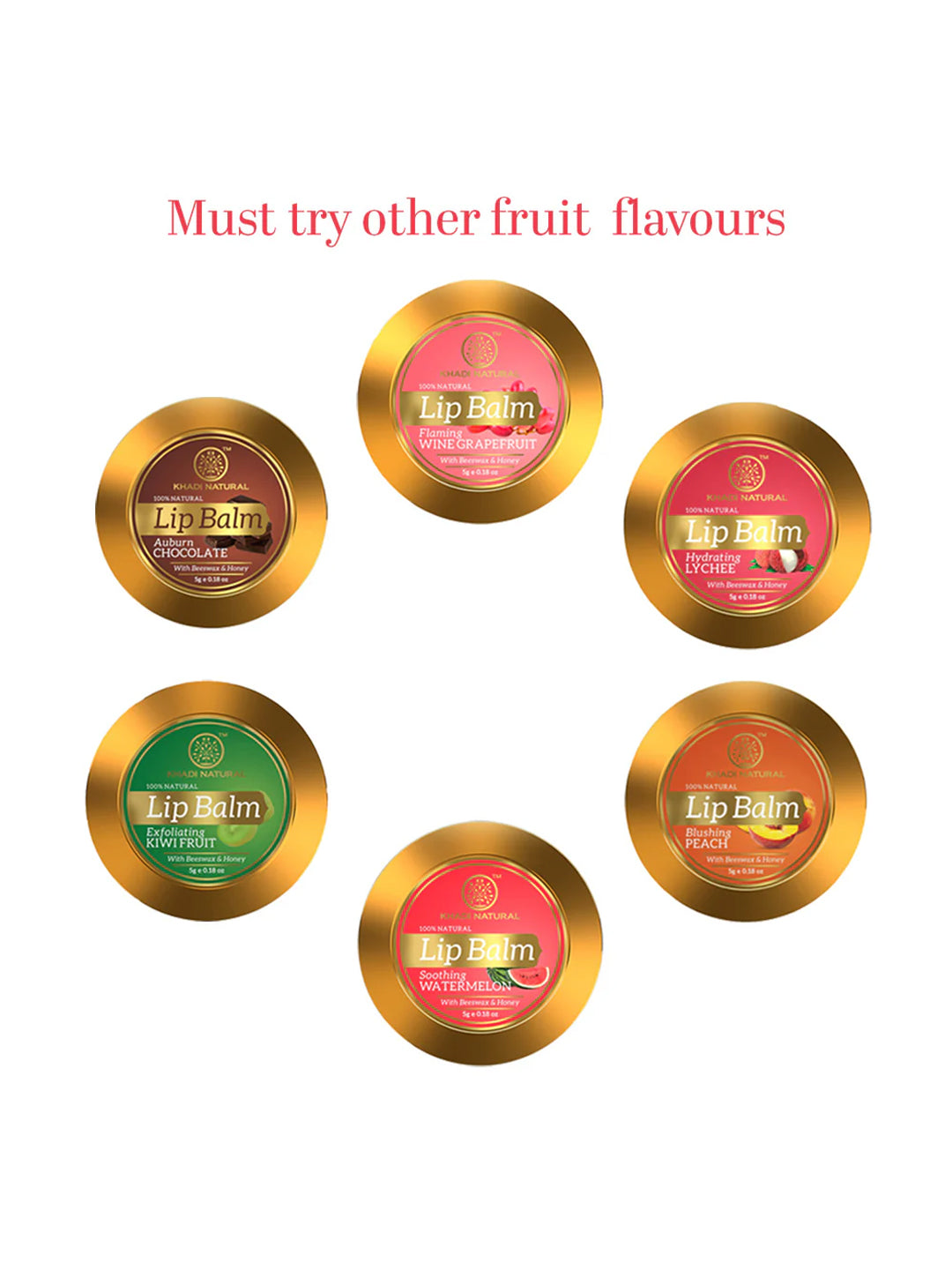 Khadi Natural Lychee Lip Balm (5g)
