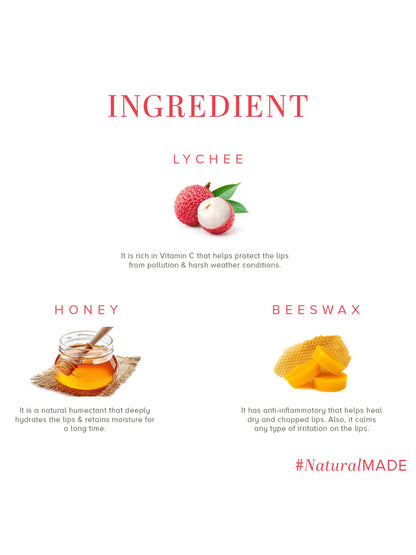 Khadi Natural Lychee Lip Balm (5g)