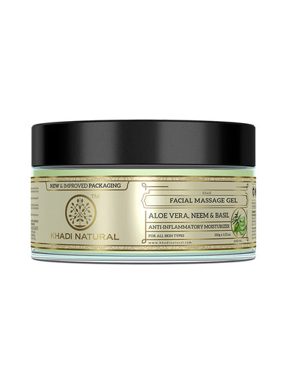 Khadi Natural Aloe Vera, Neem & Basil Face Massage Gel (100g)