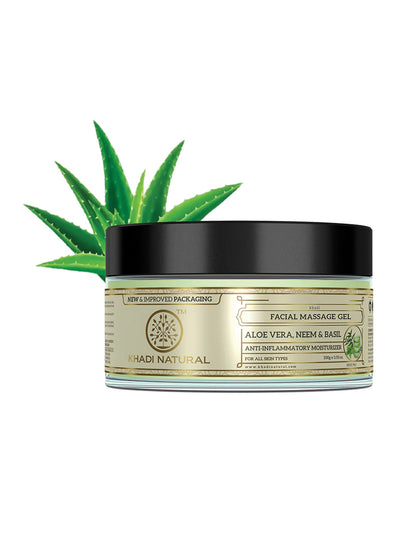 Khadi Natural Aloe Vera, Neem & Basil Face Massage Gel (100g)