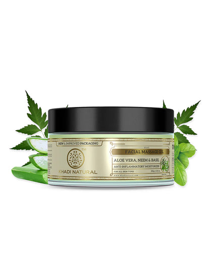 Khadi Natural Aloe Vera, Neem & Basil Face Massage Gel (100g)