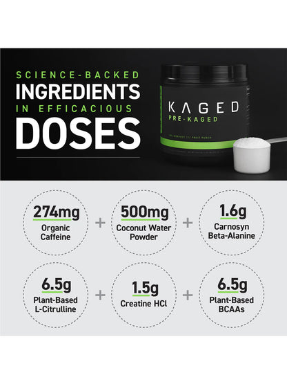 Kaged Pre-Workout Fruit Punch Powder (568 g)