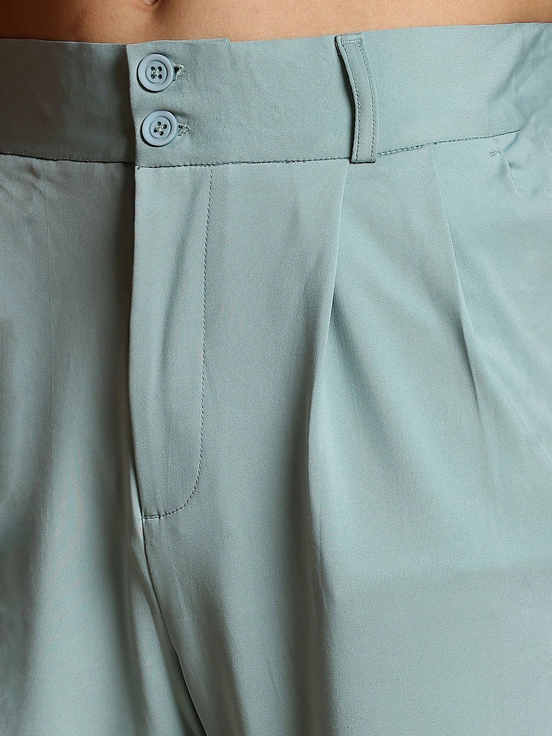House Of Koala Sage Green Baggy fit Street Savvy Double Pleated Korean Trousers