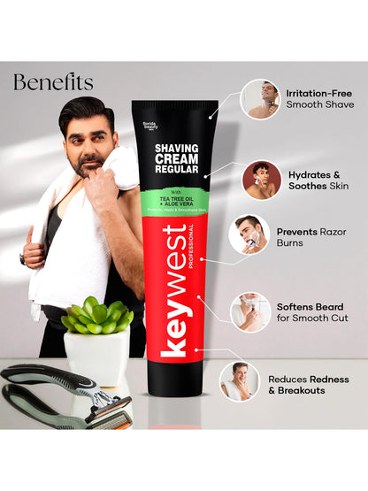 Keywest Regular Shaving Cream for Men (125gm)