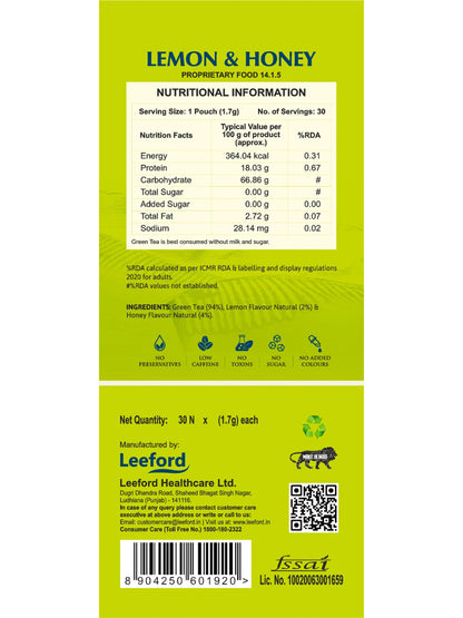 Leeford Green Tea Lemon