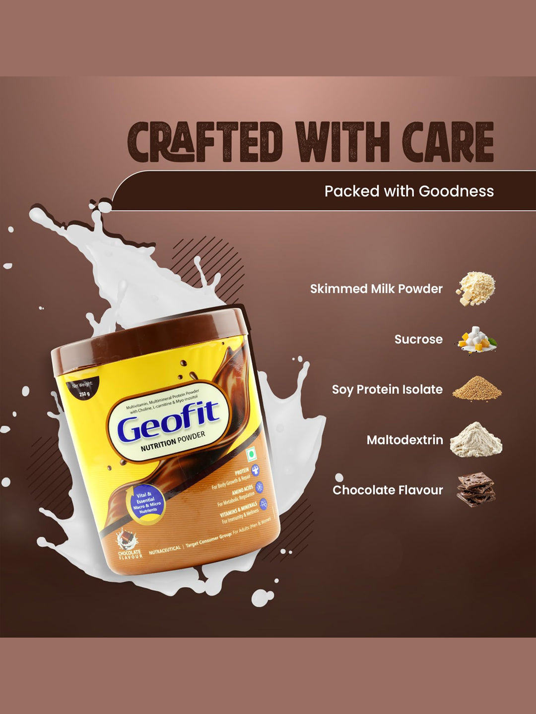 Leeford Geofit Protein Powder Chocolate 250 gm