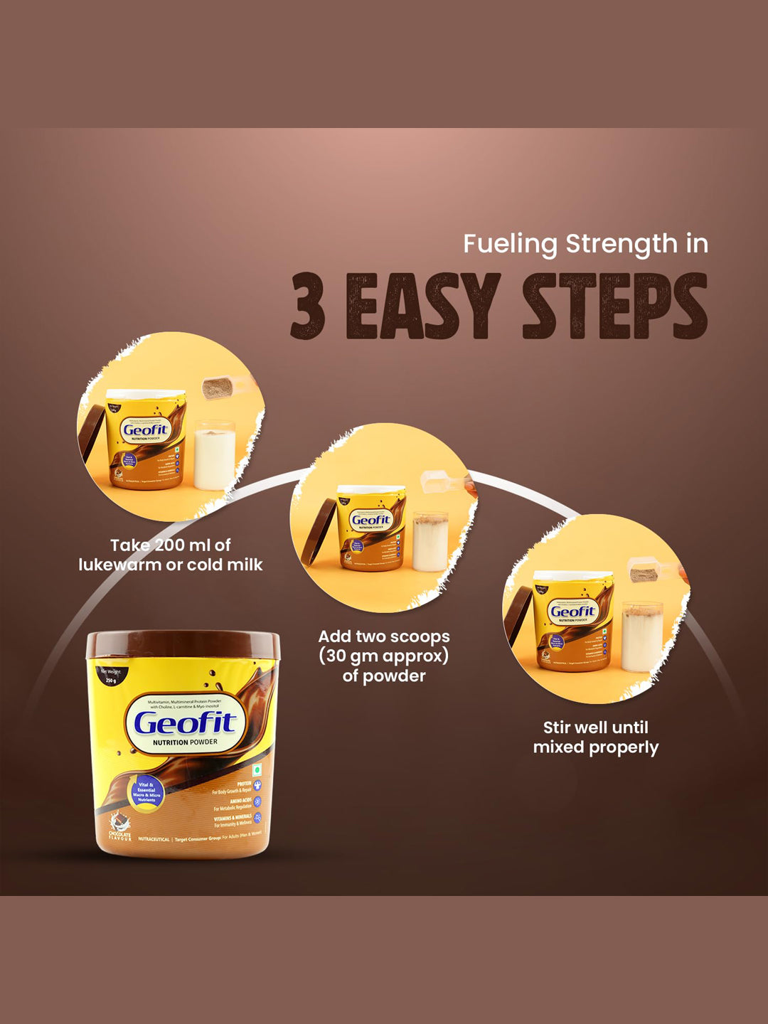 Leeford Geofit Protein Powder Chocolate 250 gm