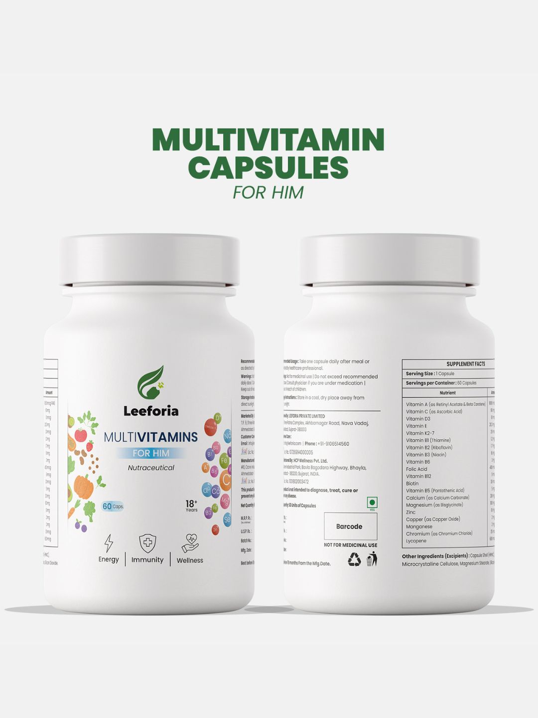Leeforia Multivitamin For Him 60 Capsules
