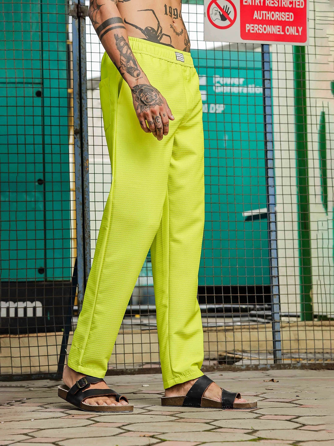House Of Koala Lime Green Relaxed Fit All Day Pants
