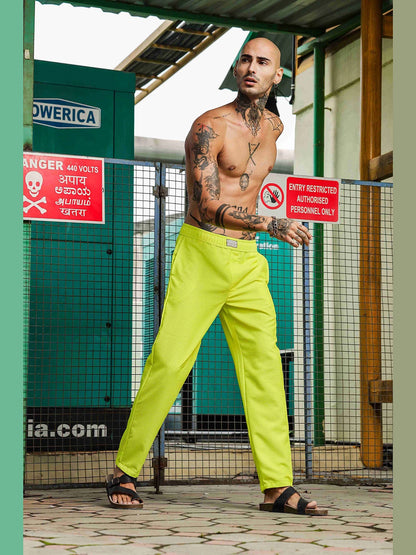 House Of Koala Lime Green Relaxed Fit All Day Pants
