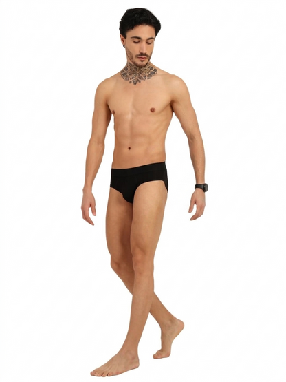 Bamboology Men's Black Super Comfortable Briefs