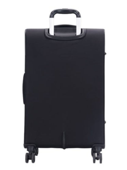 JUMP Moorea MX04 Black Medium-66cm Softsided Expandable Luggage with 8 Wheels and TSA Lock