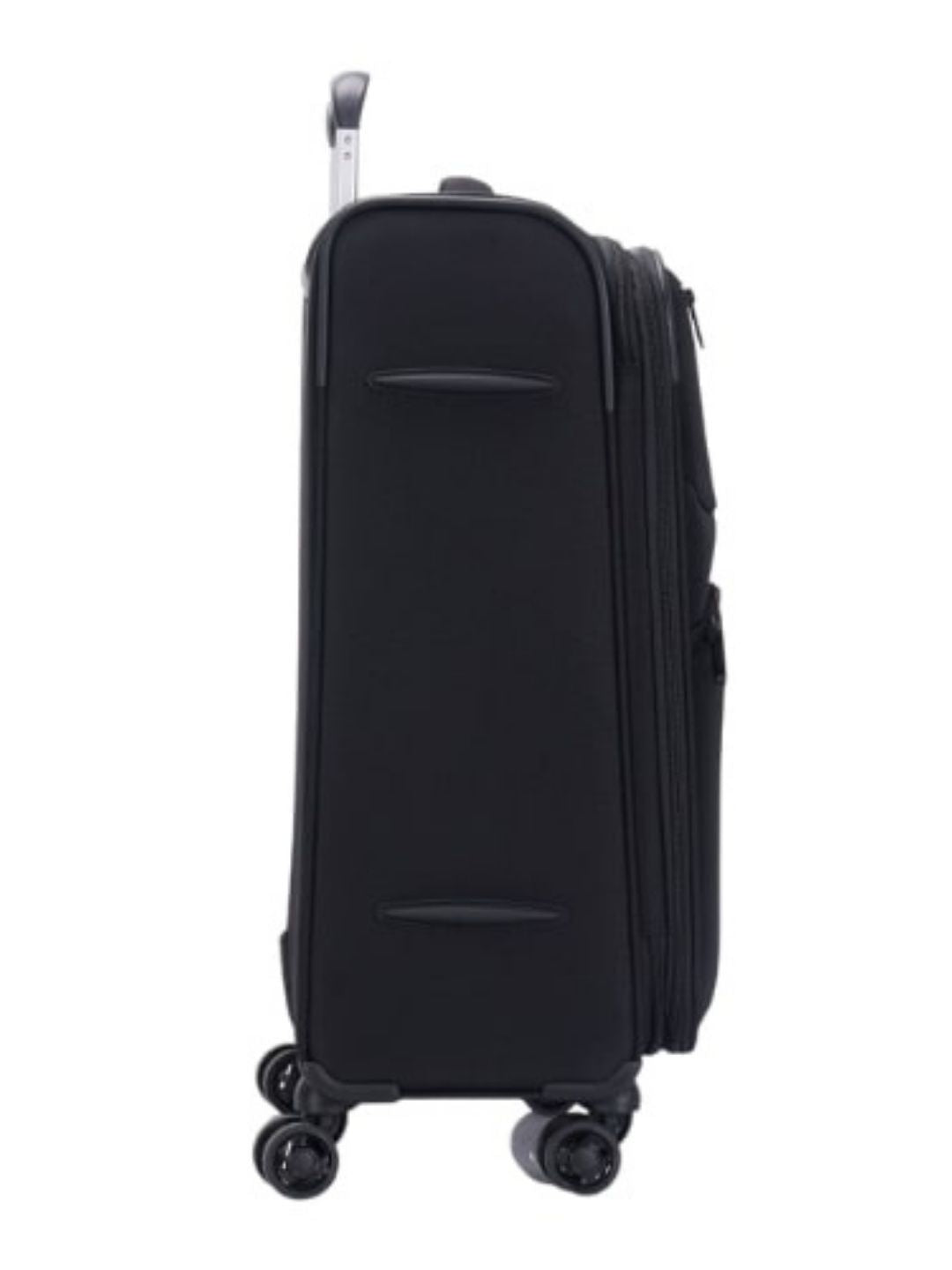 JUMP Moorea MX04 Black Medium-66cm Softsided Expandable Luggage with 8 Wheels and TSA Lock