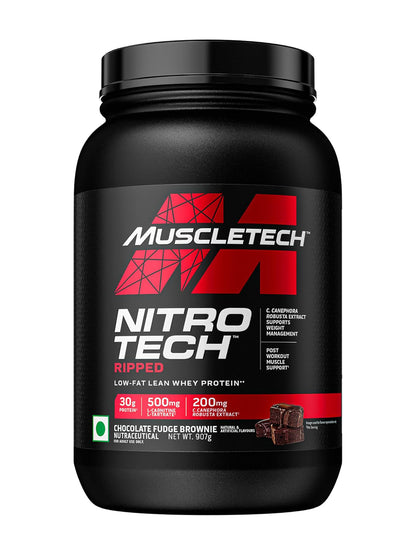 Muscletech Nitro Tech Ripped Chocolate Fudge Brownie Powder 907 g