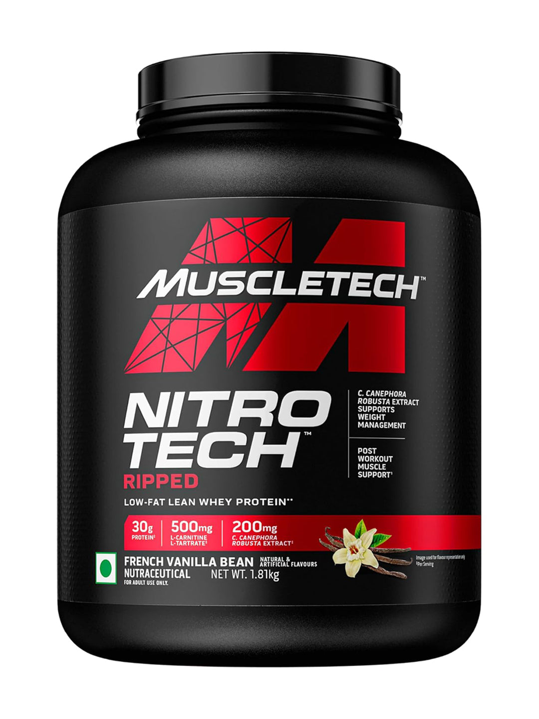 Muscletech Nitro Tech Ripped Chocolate Fudge Brownie Powder 1.81 kg