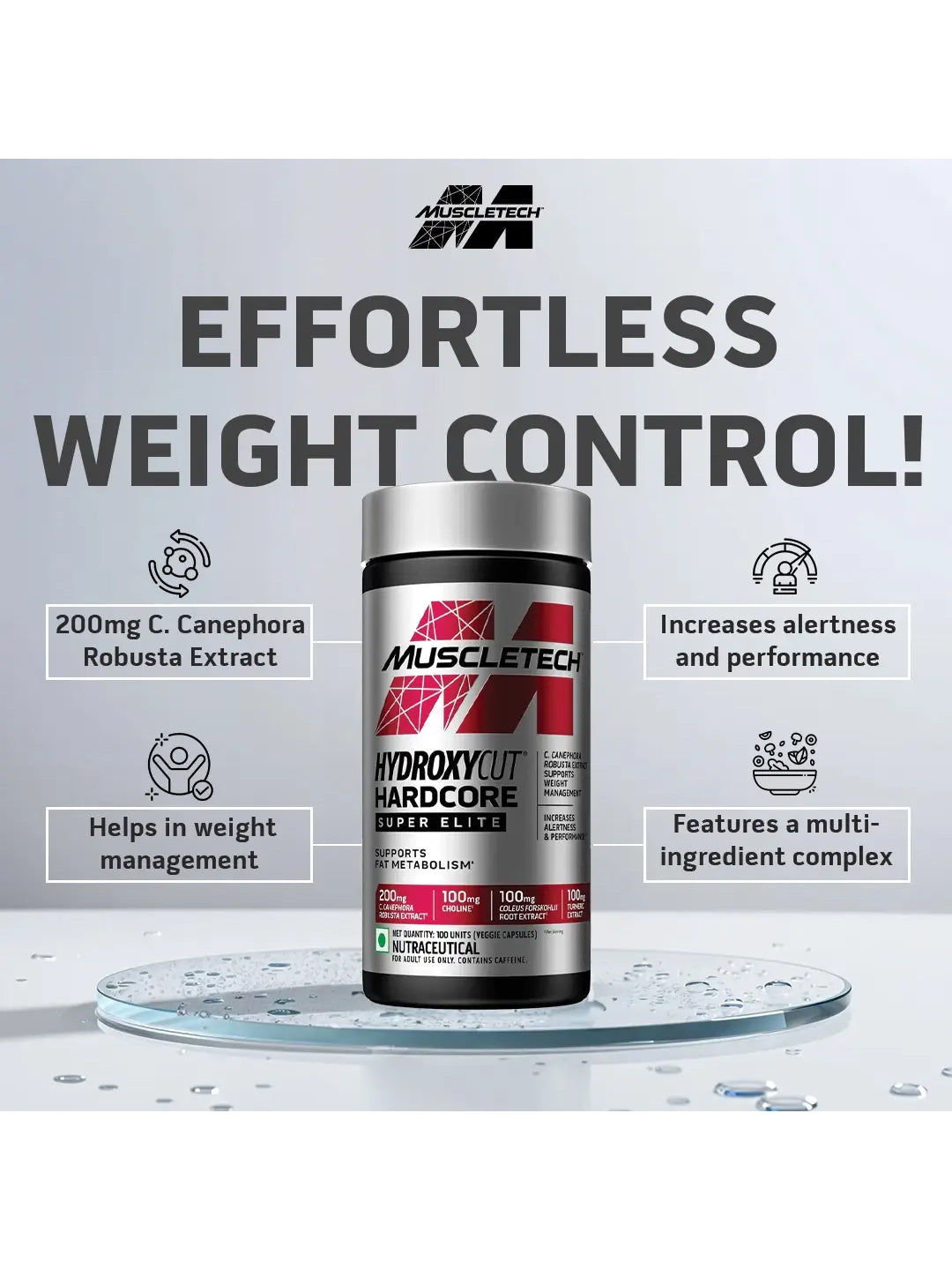 Muscletech Hydroxycut Hardcore Super Elite Capsules (100)