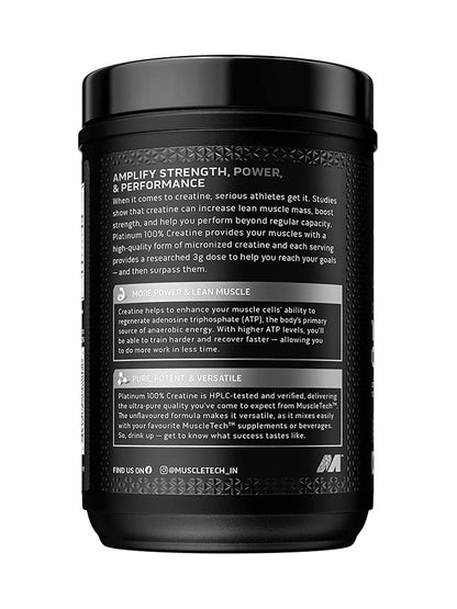 Muscletech Platinum 100% Creatine Monohydrate Unflavoured Powder (400 g)