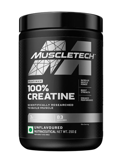 Muscletech Platinum 100% Creatine Monohydrate Unflavoured Powder 250 g