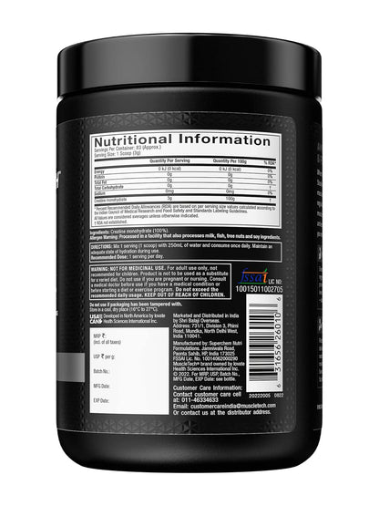 Muscletech Platinum 100% Creatine Monohydrate Unflavoured Powder 250 g