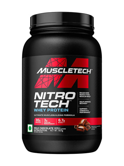 Muscletech Nitro Tech Whey Protein Milk Chocolate Powder 907 g