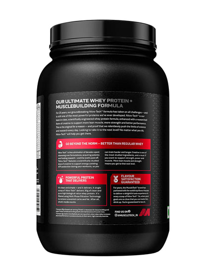 Muscletech Nitro Tech Whey Protein Milk Chocolate Powder 907 g