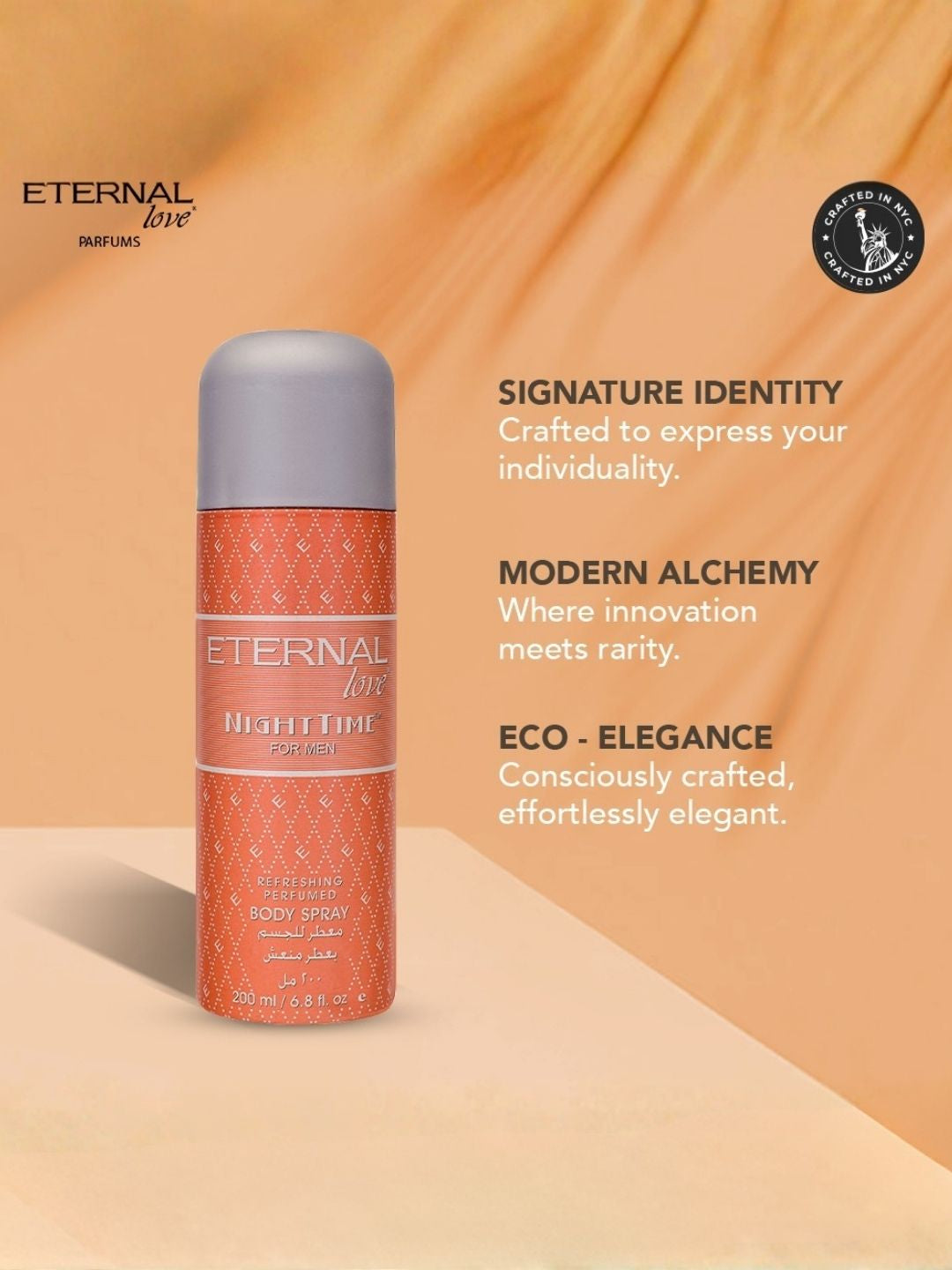 ETERNAL LOVE BODY SPRAY 200ML NIGHT TIME MEN