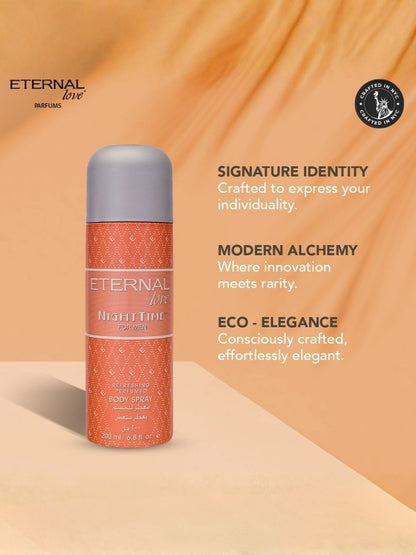 ETERNAL LOVE BODY SPRAY 200ML NIGHT TIME MEN