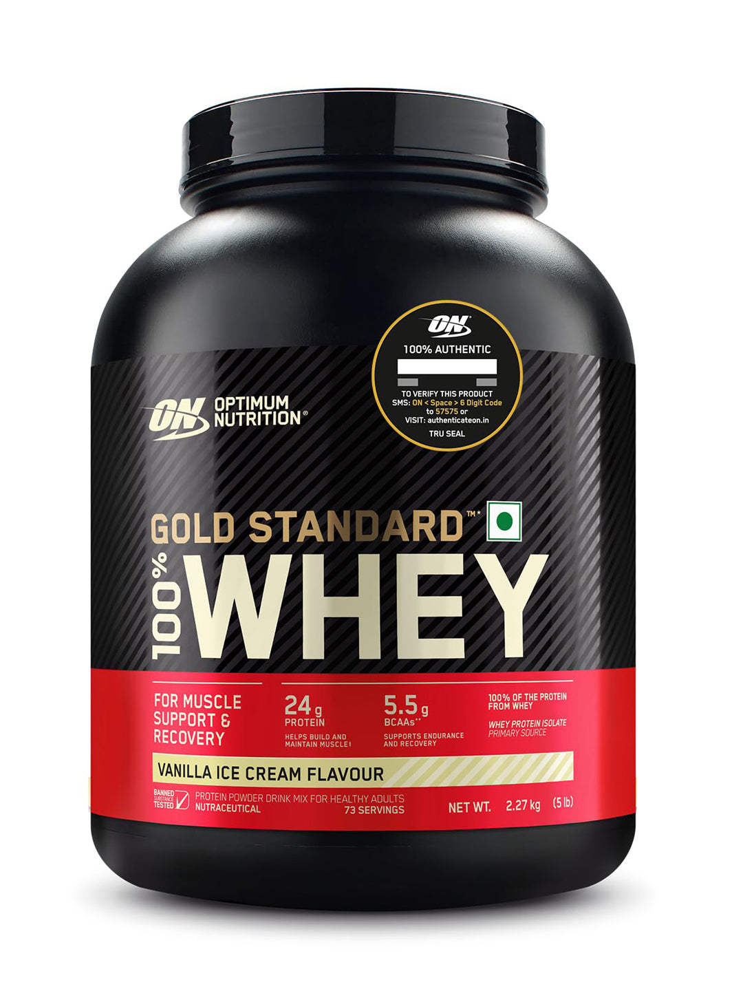 ON Gold Standard 100% Whey Protein Vanilla Ice Cream Powder 2.27kg