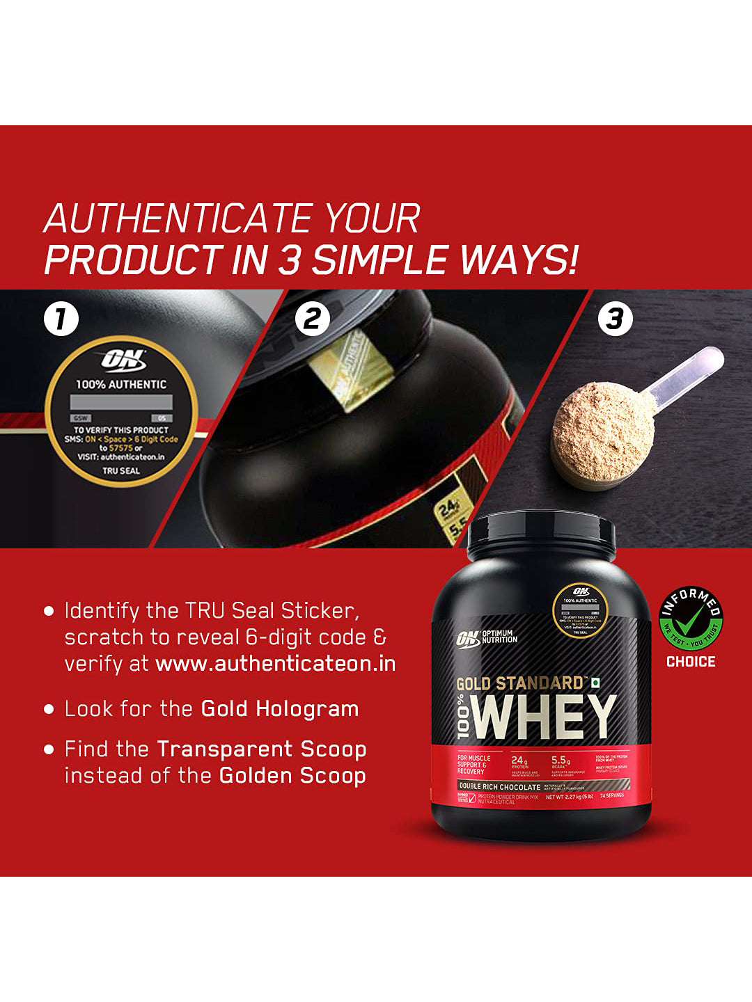 ON Gold Standard 100% Whey Protein Vanilla Ice Cream Powder 2.27kg