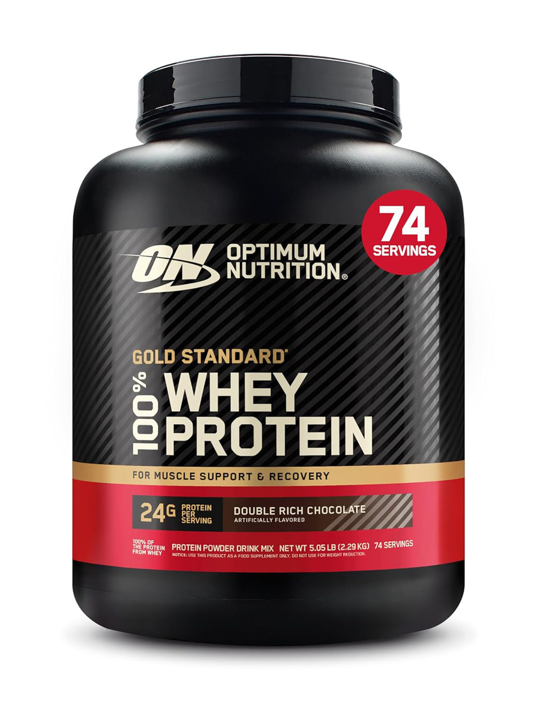 ON Gold Standard 100% Whey Protein Double Rich Chocolate Powder (2.27 kg)