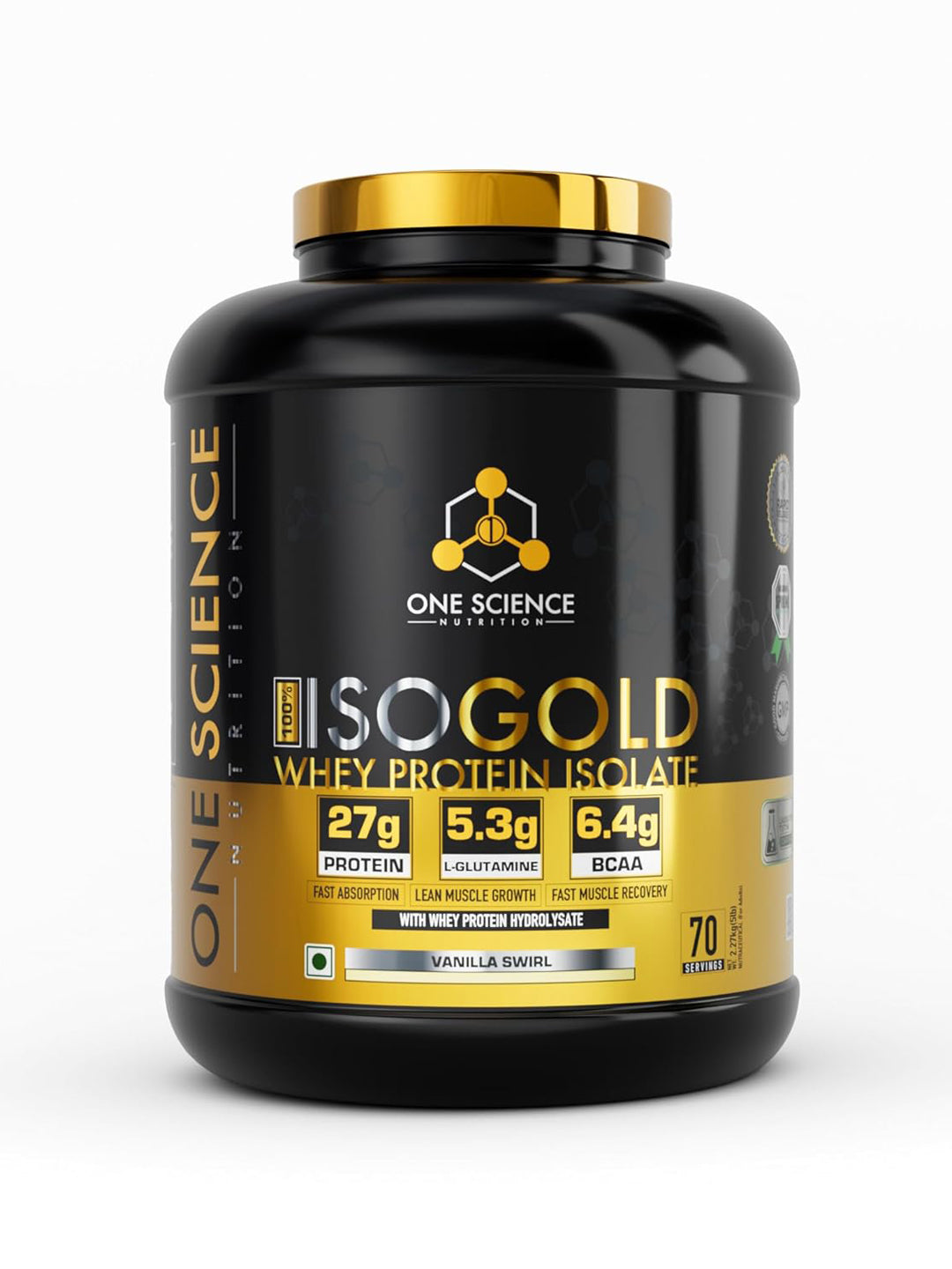 One Science Nutrition IsoGold Whey Protein Isolate Powder 2.27 kg