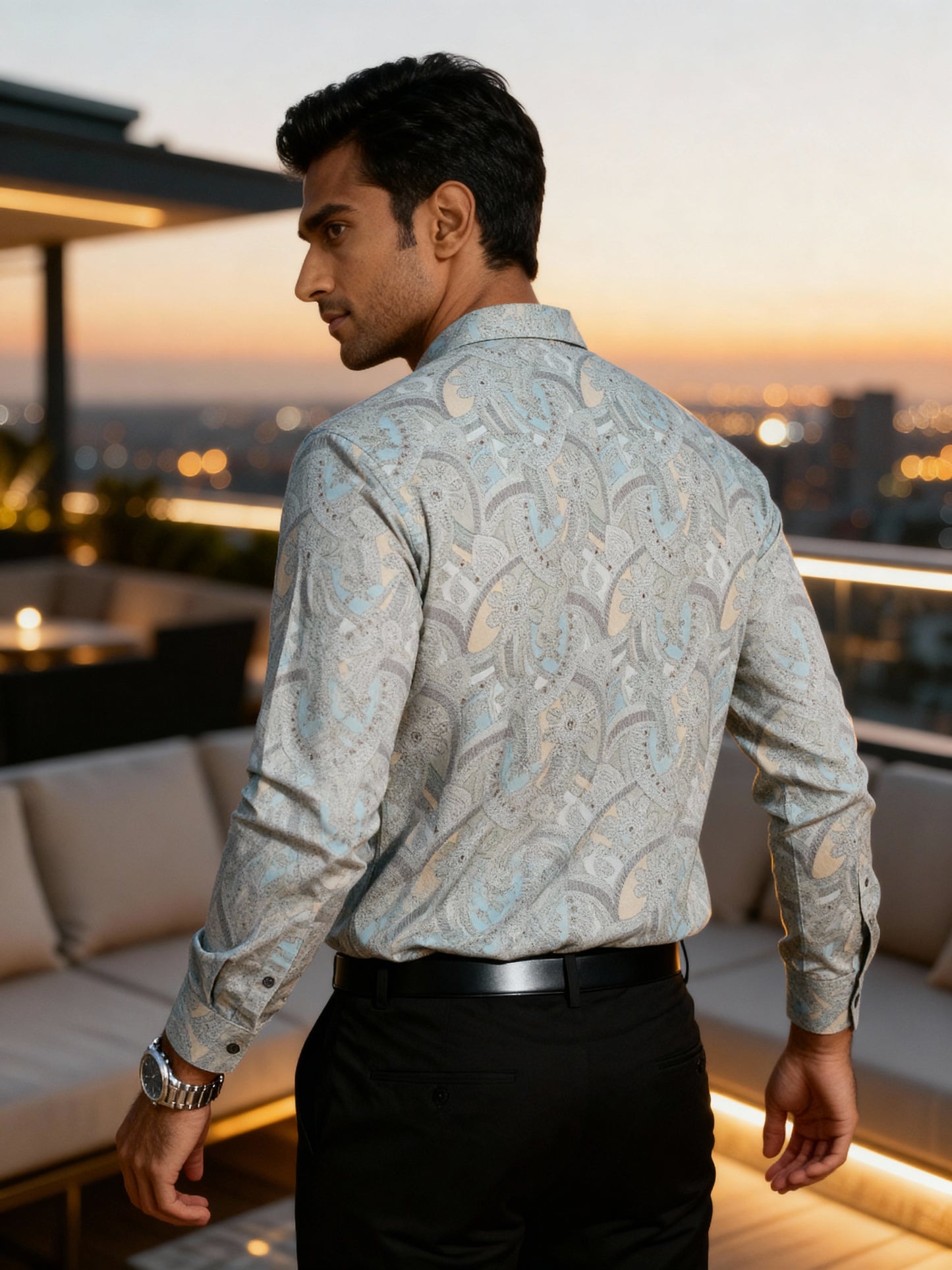 The Paribito Grey Cotton Party Shirt test