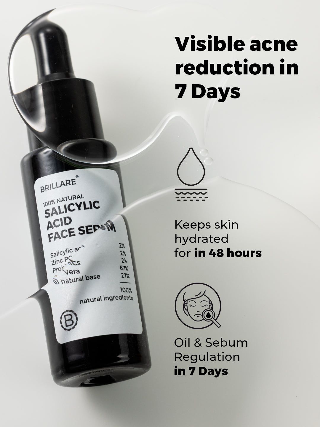 Brillare Salicylic Acid Face Serum For Oily, Acne Prone Skiin (30ml)