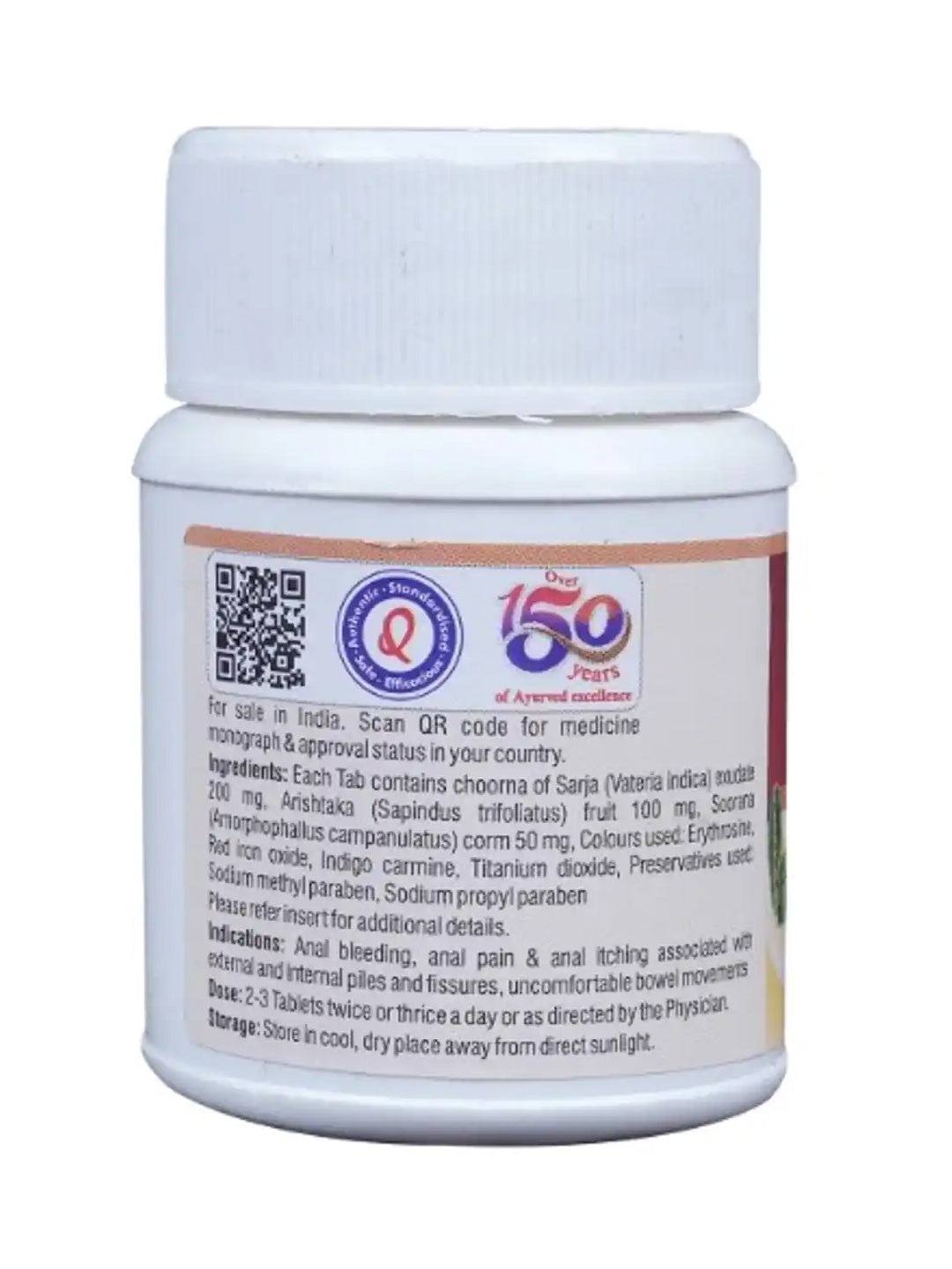 Dhootapapeshwar Arsha Hita Tablets 60 Tablets