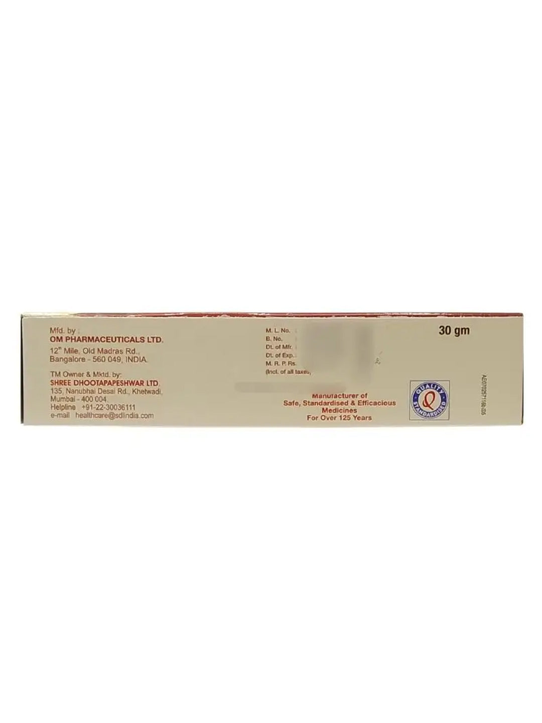 Dhootapapeshwar Arsha Hita Ointment (30 gm)