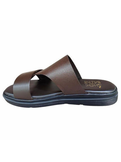 Shoe Bazar Brown Genuine Leather Sandals for Men