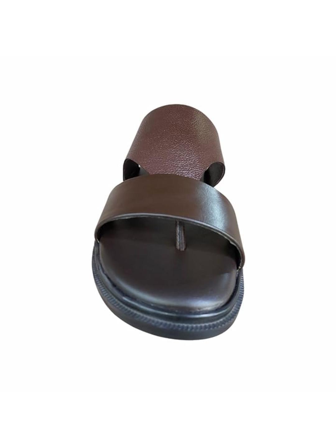 Shoe Bazar Brown Genuine Leather Sandals for Men