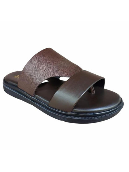 Shoe Bazar Brown Genuine Leather Sandals for Men