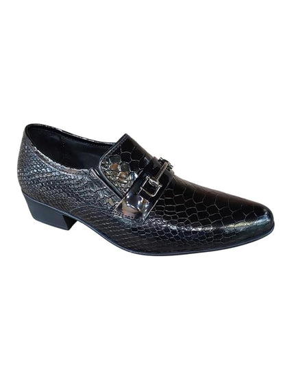 Shoe Bazar Black Genuine Leather Formal Slip Ons for Men