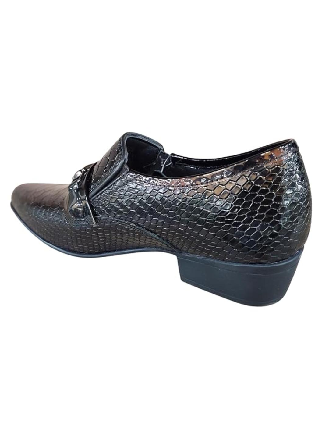 Shoe Bazar Black Genuine Leather Formal Slip Ons for Men