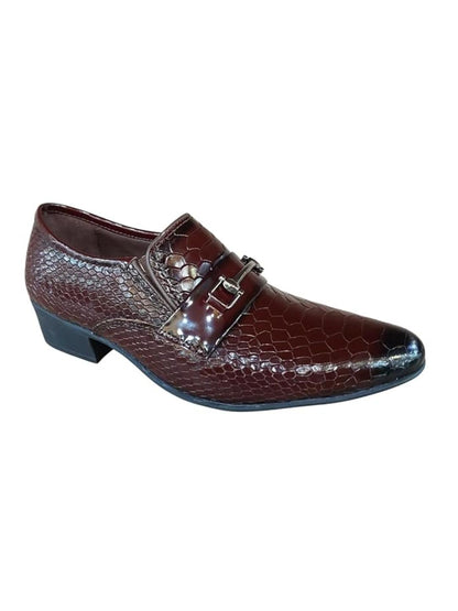 Shoe Bazar Brown Genuine Leather Formal Slip Ons for Men