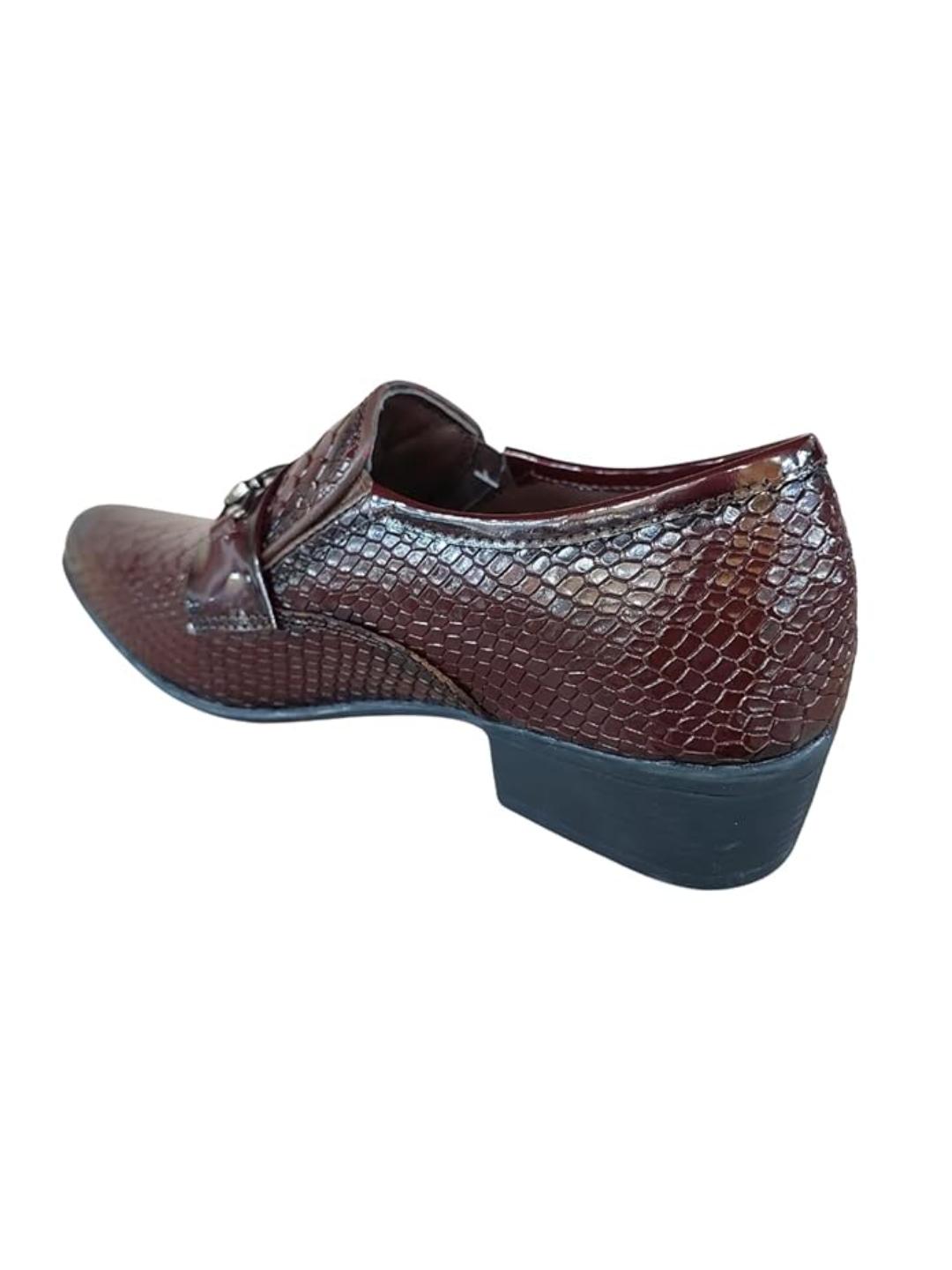 Shoe Bazar Brown Genuine Leather Formal Slip Ons for Men