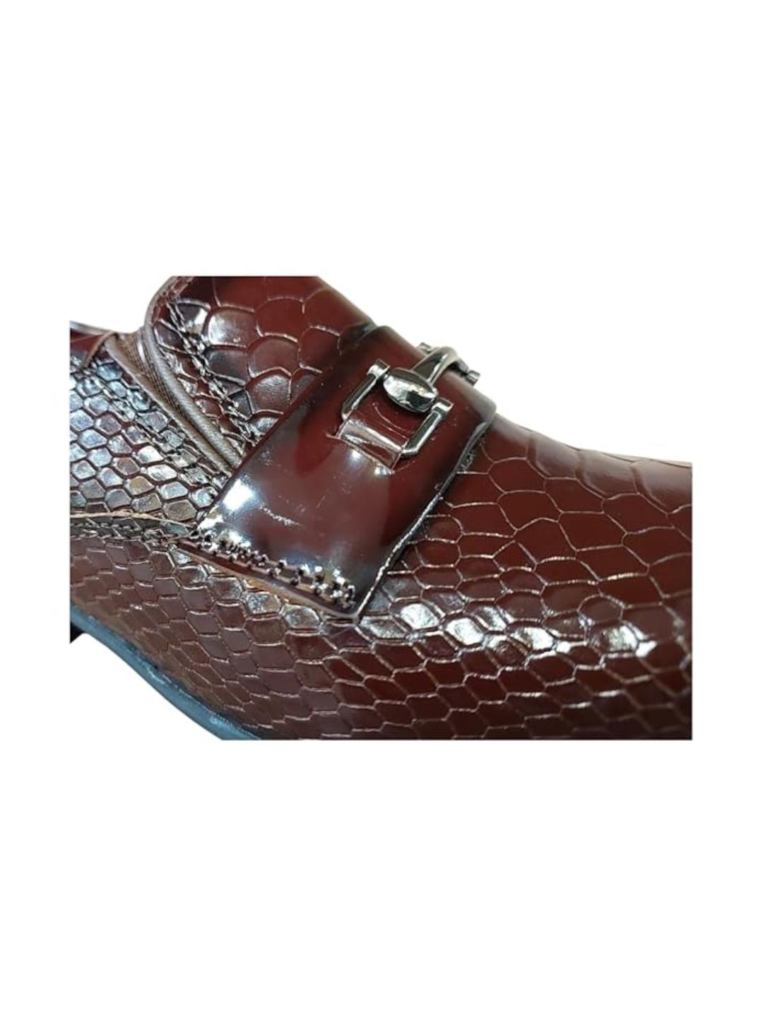 Shoe Bazar Brown Genuine Leather Loafers for Men